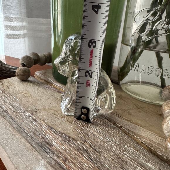 Vintage Hollow Sad Glass Dog Candy Container 1940's Refillable - Picture 2 of 8